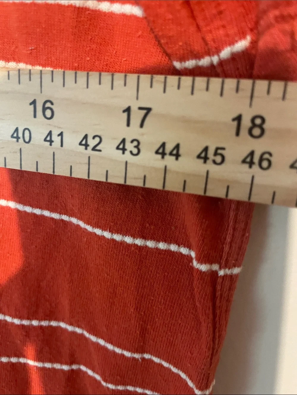 Banana Republic Men’s Orange-Red Polo with White Stripes